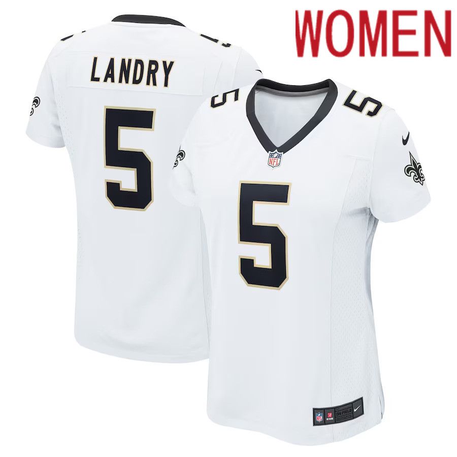 Women New Orleans Saints #5 Jarvis Landry Nike White Player Game NFL Jersey